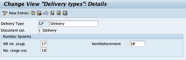 Number Range for Deliveries in SAP